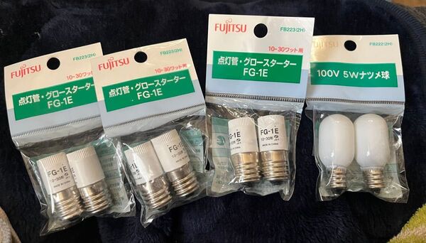 FDK グロー球 FG-1E FB223 2H 3個と100V5wナツメ球 FB222 2H 1個
