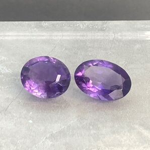 天然石アメジストルース(裸石)2個 22.59ct's
