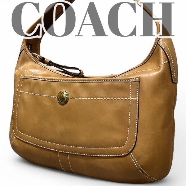 COACH コーチ ワンショルダーバッグ レザー ホーボー キャメル 肩掛け 革 10740