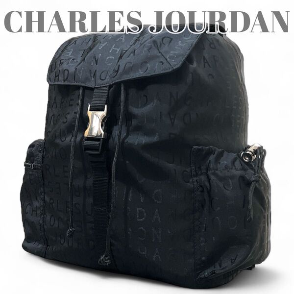 美品 CHARLES JOURDAN シャルルジョルダン リュックサック バックパック 黒 ブラック