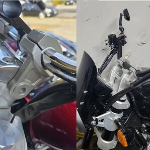 バイクバイク ハンドルアップ アタッチメント シルバー 22Φ及び28Φが取り付け可能 ハンドル位置が調整可