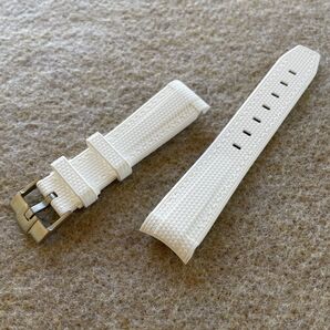 【新品】腕時計 ストラップ ベルト STRAPSEEKER カーブエンド ラバーベルト 20mm ホワイト