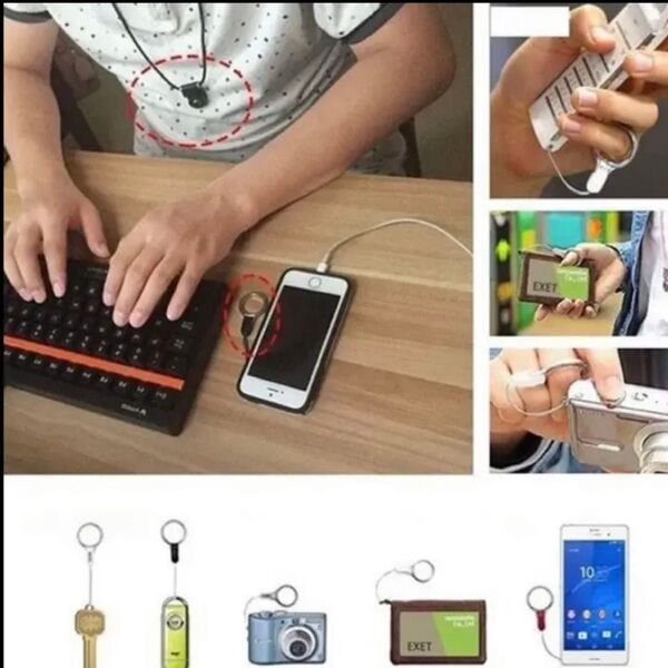 【万能】取り外し可能ネックストラップ 白 スマホストラップ ネックストラップ スマホグッズ 便利グッズ 盗難防止 スリ対策グッズ