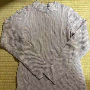 リブニット 薄ピンク