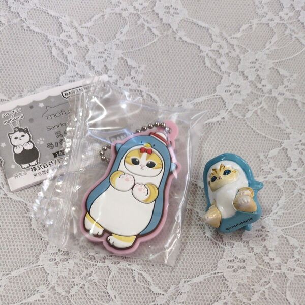 mofusand×サンリオキャラクターズ ラバーマスコット タキシードサムとバスボールのジンベエザメにゃん