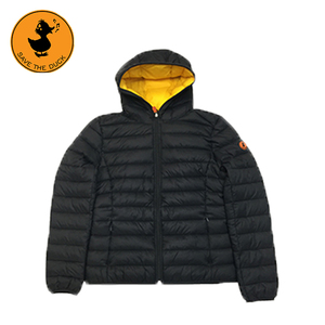  down jacket se Eve The Duck Save The Duck lady's hood GIGA 9 black S size sds3362w-giga9bcs