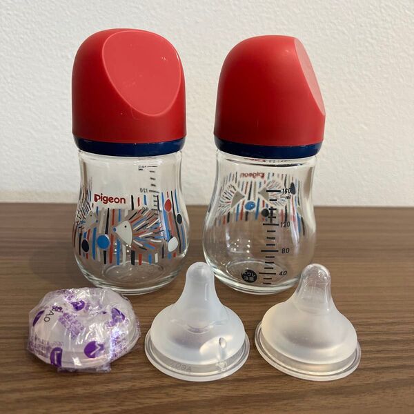 ピジョン母乳実感 哺乳瓶 160ml 2個、乳首L1個(未使用)