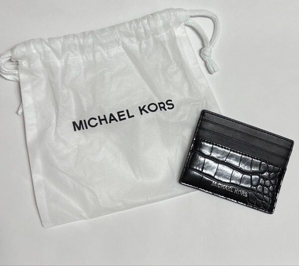 ◆新品◆ MICHEAL KORS マイケルコース カードケース パスケース シグネチャー ブラック