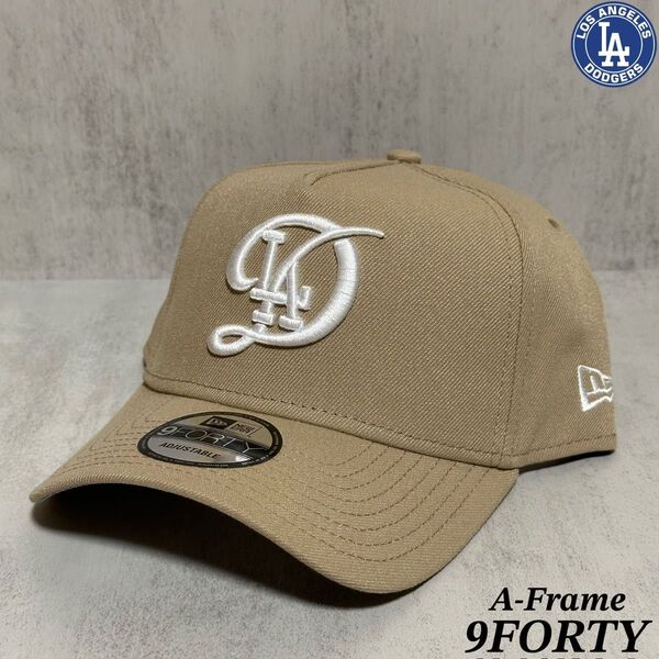 【海外限定モデル】 NEWERA 9FORTY A-Frame ドジャース シティ・コネクト ベージュ スナップバック ②
