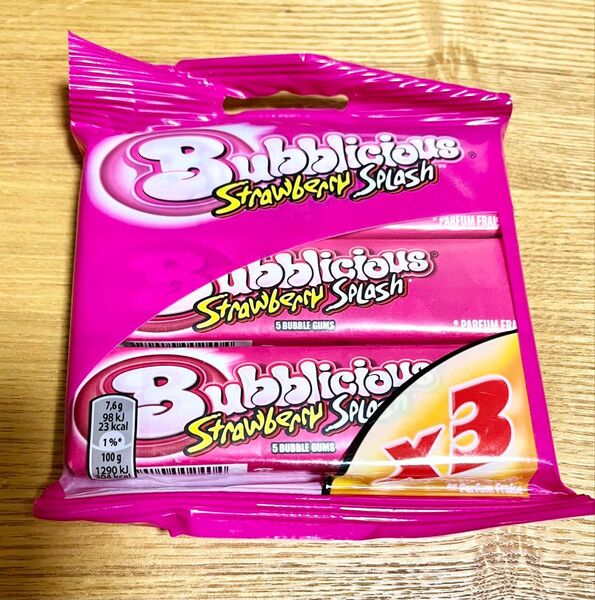 バブリシャスbubbliciousストロベリー ガム3本入り