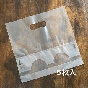 キャッチバッグ ドリンク用手提袋 5枚入 テイクアウト 持帰り用ビニール袋 散歩用 バッグイン