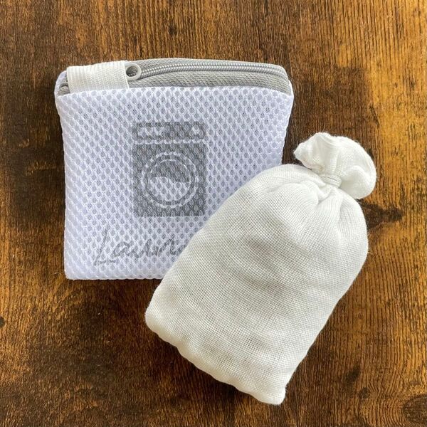 人気商品!まさかの再入荷!【洗濯用マグネシウム】100g用×1セット 洗剤用ネット ハンドメイド