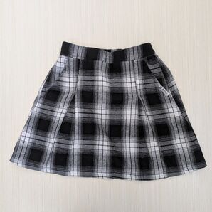 チェック柄スカート モノトーン160サイズ