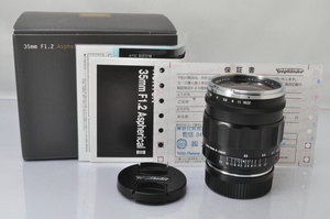★★新品同様 Voigtlander Nokton 35 mm F/1.2 Aspherical VM II Lens For Leica M w/Box♪♪#4628