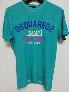 【新品即決】定価3.5万 DSQUARED2 18SS 製品染め ロゴ Tシャツ XS カットソー ディースクエアード