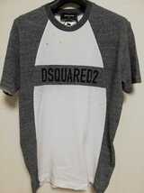 【新品即決】定価3.6万 DSQUARED2 18SS ダメージ加工 ロゴ Tシャツ XS カットソー ディースクエアード_画像1