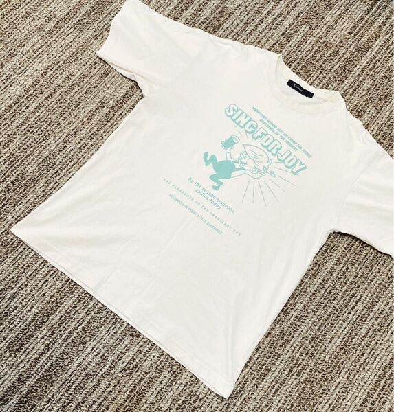 レイジブルー RAGEBLUE tシャツ トップス 白 ホワイト ベージュ S