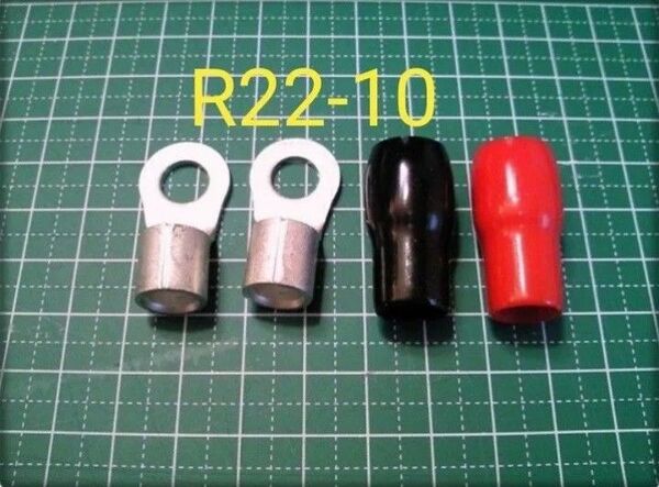新品 高品質 丸型端子 裸端子 2個セット R22-10 4ゲージ 22sq