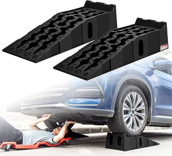 カースロープ ハイリフト タイヤスロープ 7t高耐荷重 車 スロープ メンテナンス 整備用 ジャッキ補助 オイル交換