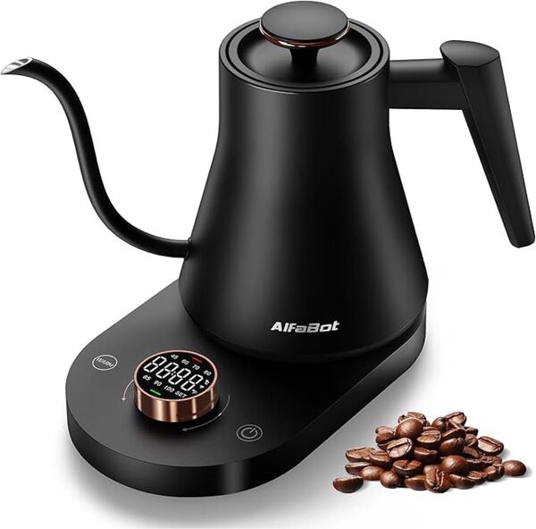 電気ケトル 温度調節 コーヒーケトル 細口 ドリップケトル 1℃単位温度設定 1.0L大容量 空焚き防止