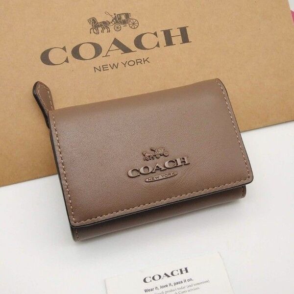 新作 新品 COACH 折り財布 マイクロウオレット レディース