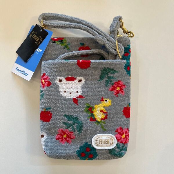 新品タグ付き familiar フェイラー スマホショルダー ショルダーバッグ FEILER