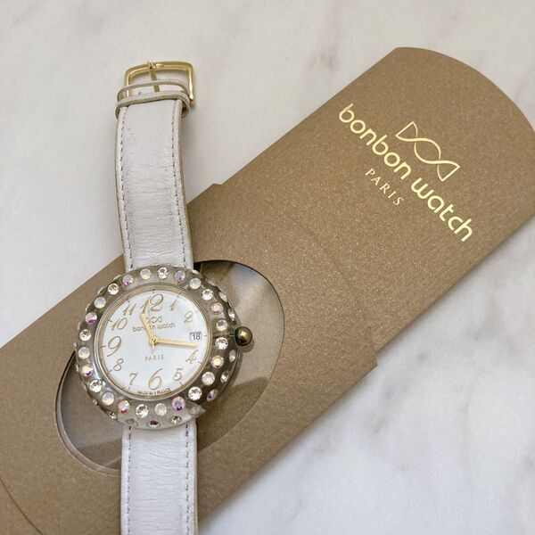 ボンボンウォッチ 腕時計 クリア ホワイト オーロラ 透明感 ホワイトコーデ bonbon watch