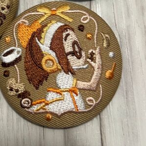 おジャ魔女どれみ 刺繍缶バッジ はづき 刺繍アイロンワッペン