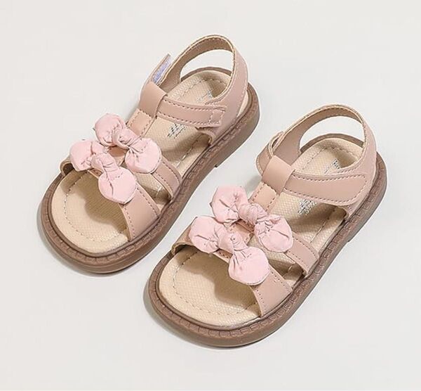夏にぴったり JOMISS サンダル 女の子 かわいい リボン ピンク 17.5cm