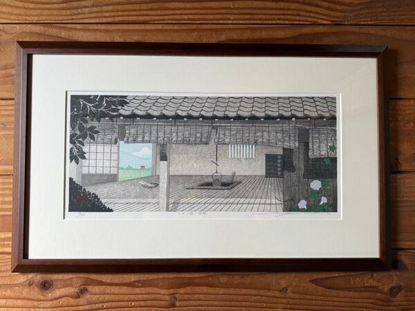 佐野せいじ 「束の間の静寂」 木版画
