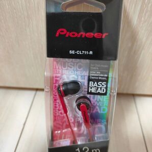 新品・未開封 Pioneer SE-CL711-R レッド 有線イヤホン