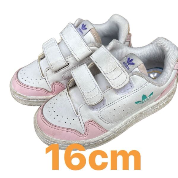 adidas スニーカー 16cmホワイト キッズ