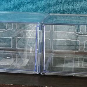 収納1段引き出しボックス クリアケース 2個セット〈1段 13cmX13cmX8cm〉引き出しケース