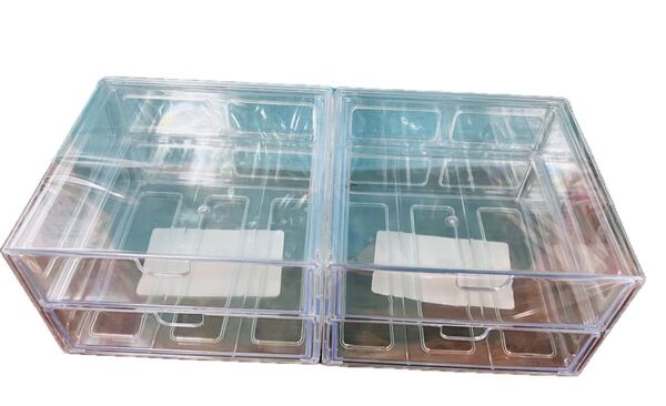 アクセサリー2段引き出し収納ケース(13cmX13cmX8cm) BOX