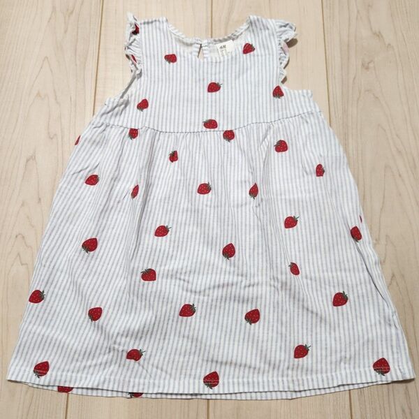 H&M ワンピース 90 いちご柄