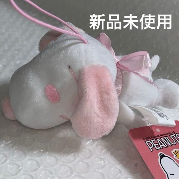 スヌーピー ロゴリボンマスコット ver.6 ぬいぐるみ ピンク