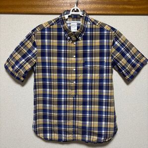 EEL Products 半袖チェックシャツ イエロー系