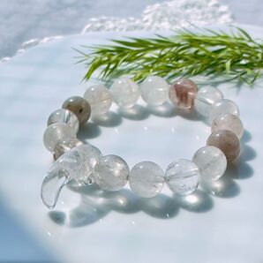 ガネッシュヒマール産水晶勾玉&ヒマラヤクォーツブレス