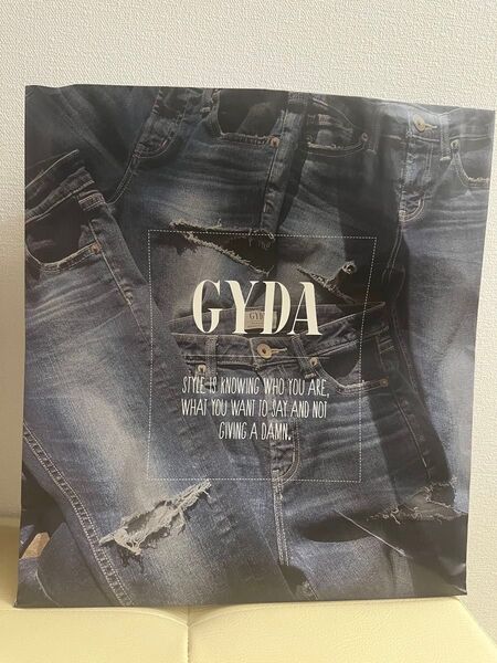 GYDA ショッパー 期間限定 数量限定のデニム柄 袋 ショッピングバッグ 紙袋