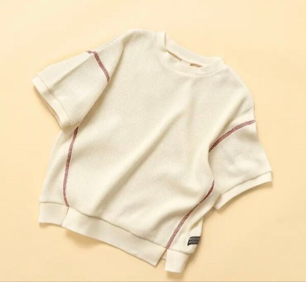 BREEZE ワッフルTシャツ オフホワイト 100cm