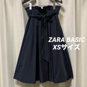 ZARA BASIC ザラベーシック 黒 ブラック フレアスカート Aライン