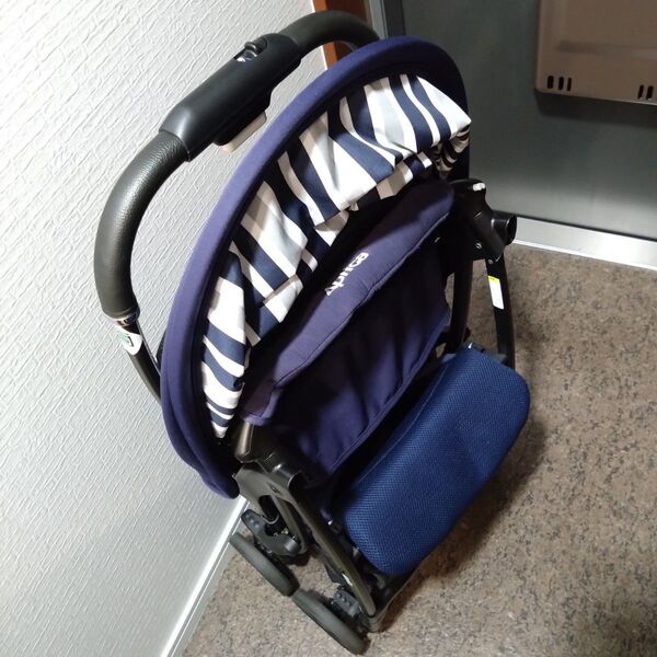 美品☆A型ベビーカー Aprica Cururee B型仕様可能 軽量モデル ベビー用品 出産準備 おでかけ 外出 ネイビー