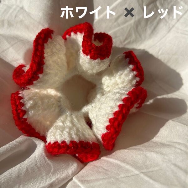 ハンドメイド シュシュ かぎ針 編み物 ヘアアクセサリー 手編み