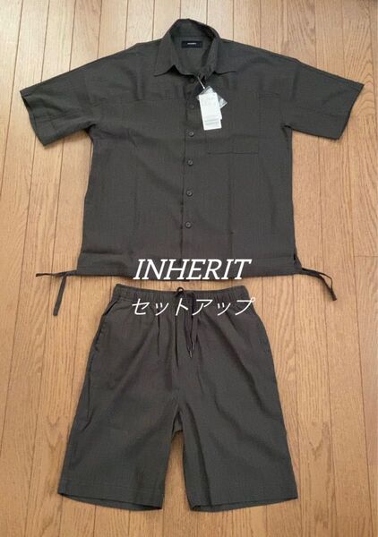 新品 INHERIT セットアップ 半袖シャツ ショートパンツ M size 男女兼用 ユニセックス