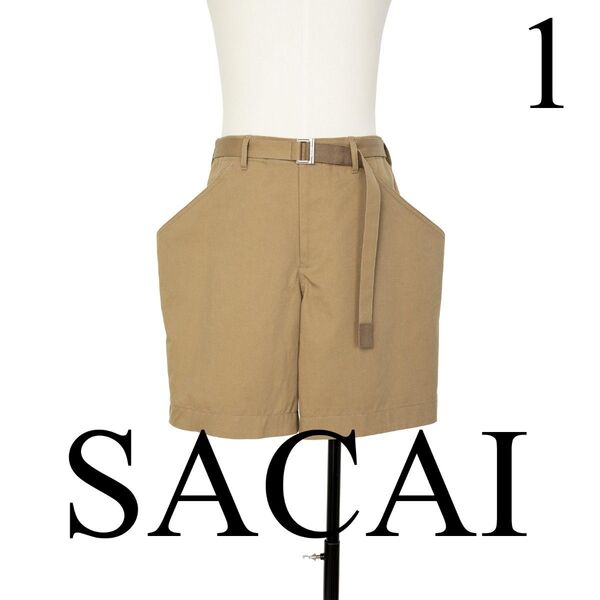 SACAI 25SS Cotton Chino Shorts ベージュ サイズ 1 25-03895M サカイ コットン ショーツ
