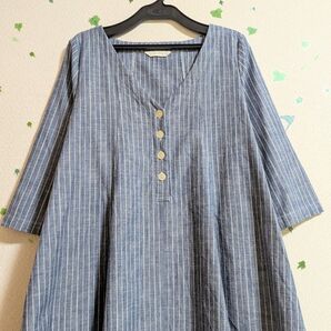 【未使用】スタディオクリップ コットンワンピース ストライプ