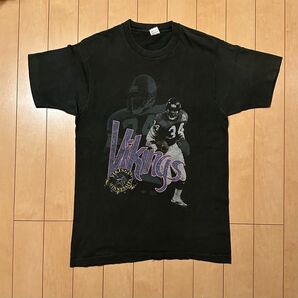 90s フルーツオブザルーム ミネソタ・バイキングス Tシャツ L USA製 黒 ブラック Tシャツ 古着 ビンテージ TEE