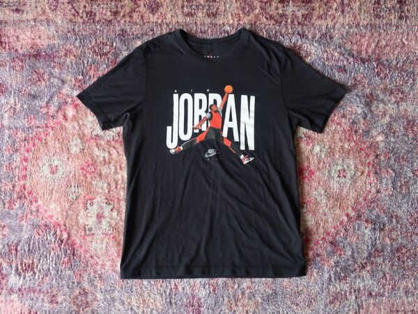 人気 NIKE JORDAN ジャンプマン半袖Tシャツ 黒 L ナイキ スポーツ ブランド ジョーダン