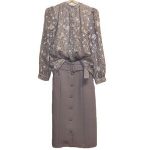 PROPORTION BODYDRESSING ラベンダーカラーブラウス・スカートセット