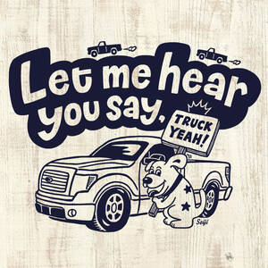 ■TRUCK YEAH Tシャツ■Sサイズ（ホワイトxネイビー）フォード　FORD　F150